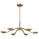 Wallace LED 31.75 inch Brushed Gold Chandelier Ceiling Light