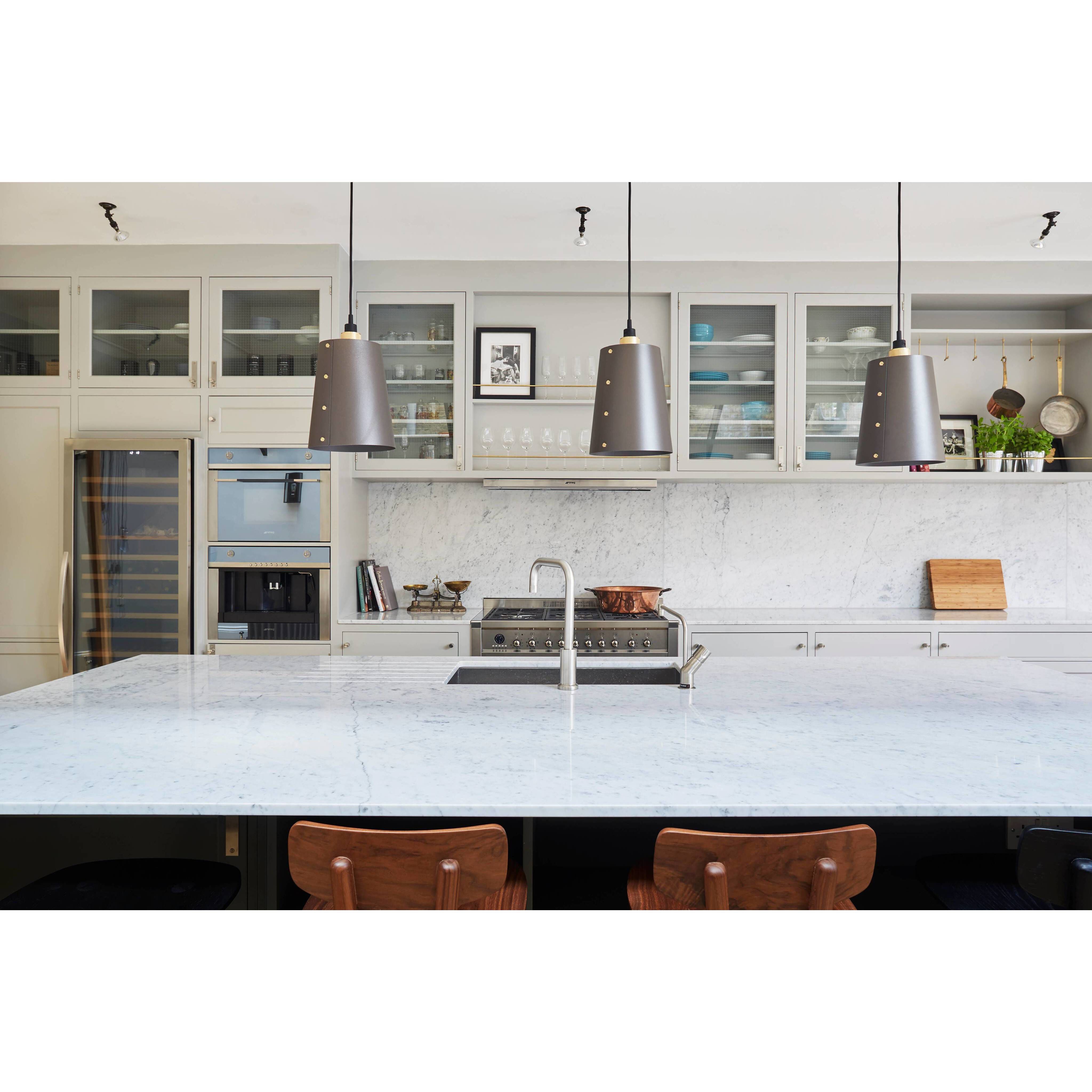 Hooked 1.0 LED 8.27 inch Graphite / Brass Pendant Ceiling Light