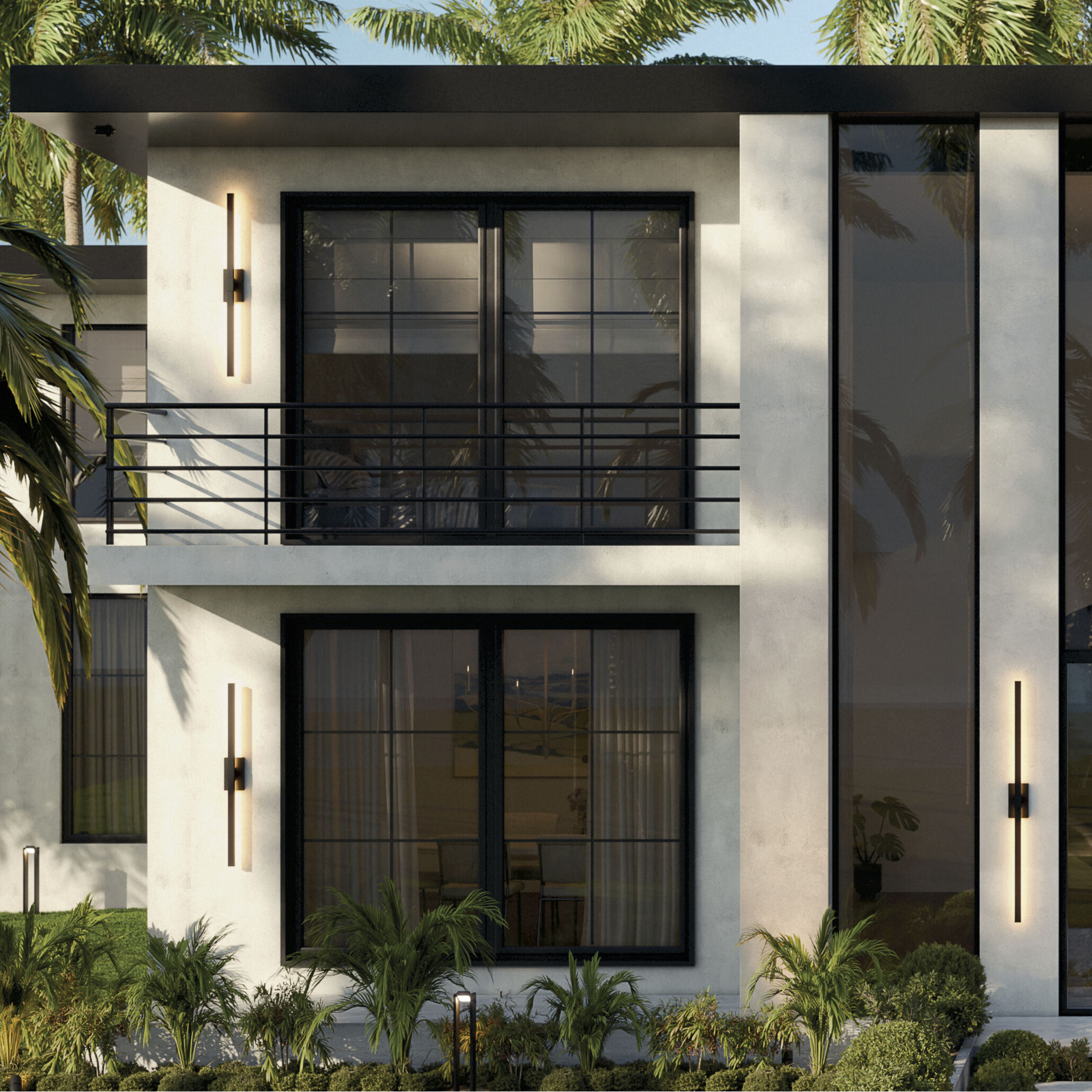 Nocar LED 48 inch Textured Black Outdoor Wall Light