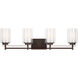 Elmwood Park 4 Light 31.25 inch Bronze Wall Bath Fixture Wall Light