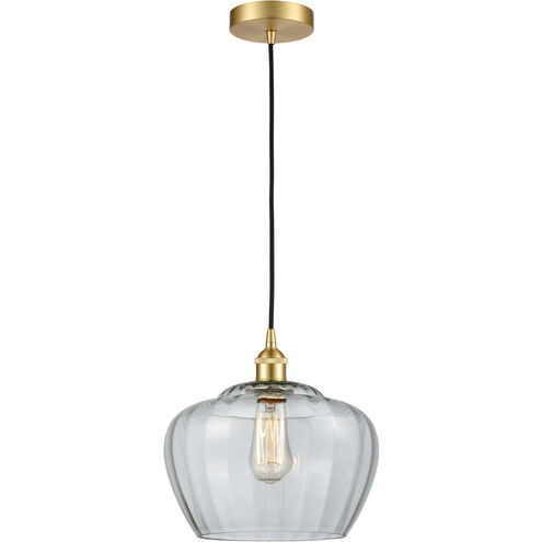 Edison Fenton 1 Light 11 inch Satin Gold Mini Pendant Ceiling Light