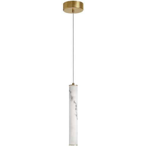 Reuben LED 2.5 inch Aged Brass Pendant Ceiling Light
