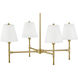 Beale 4 Light 28 inch Lacquered Brass Chandelier Ceiling Light