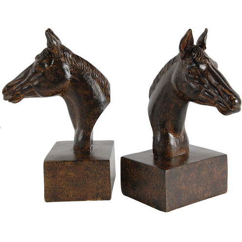Horse 5 inch Brown Bookends, Set of 2