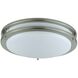 Signature 2 Light 14 inch Brushed Steel Flushmount Ceiling Light