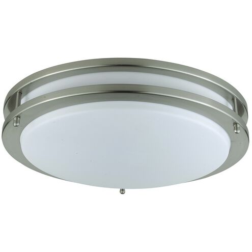 Signature 2 Light 14 inch Brushed Steel Flushmount Ceiling Light