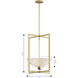 Elowen 3 Light 18 inch Legacy Brass Pendant Ceiling Light