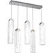 Ledgestone LED Classic Silver Linear Pendant Ceiling Light in 3000K LED, Multi-Pendant