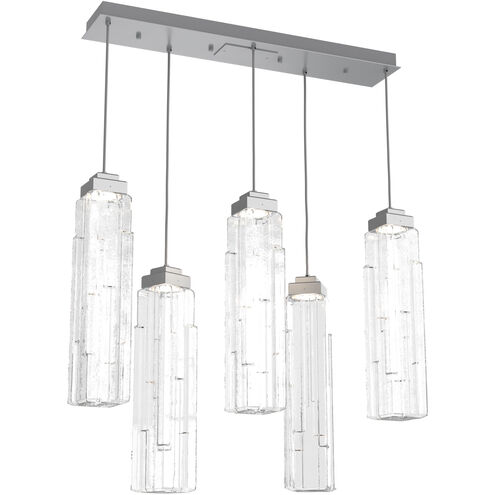 Ledgestone LED Classic Silver Linear Pendant Ceiling Light in 3000K LED, Multi-Pendant