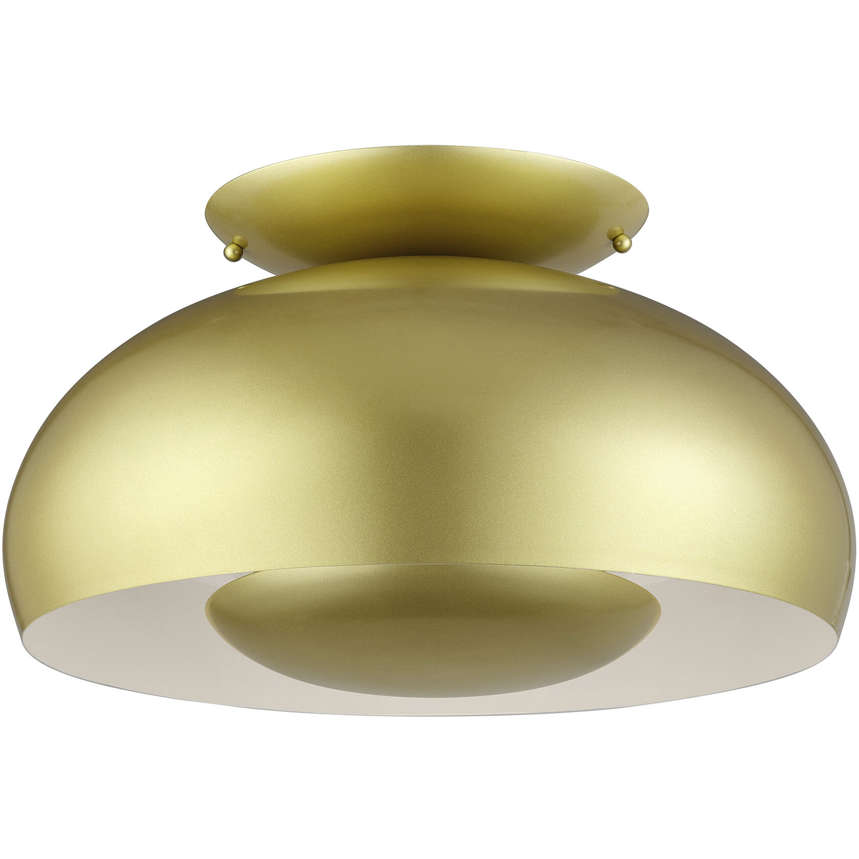 Domma 3 Light 17 inch Soft Gold Semi Flush Mount Ceiling Light, Large