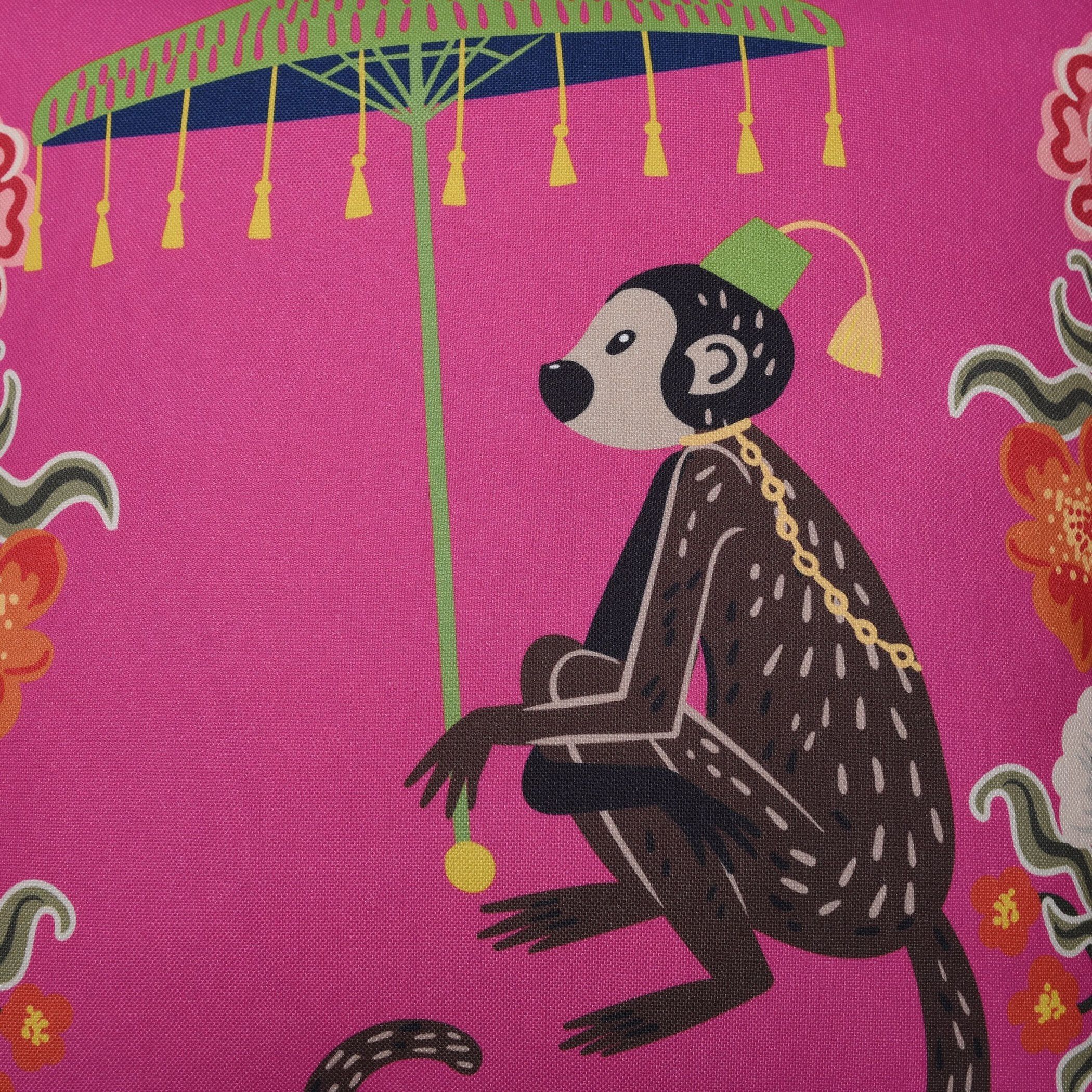 Dann Foley Double Sided Pillow 5 inch Hot Pink and Multi Throw Pillow