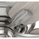 Dondra 60 inch Brushed Nickel with Light Gray Oak Blades Ceiling Fan