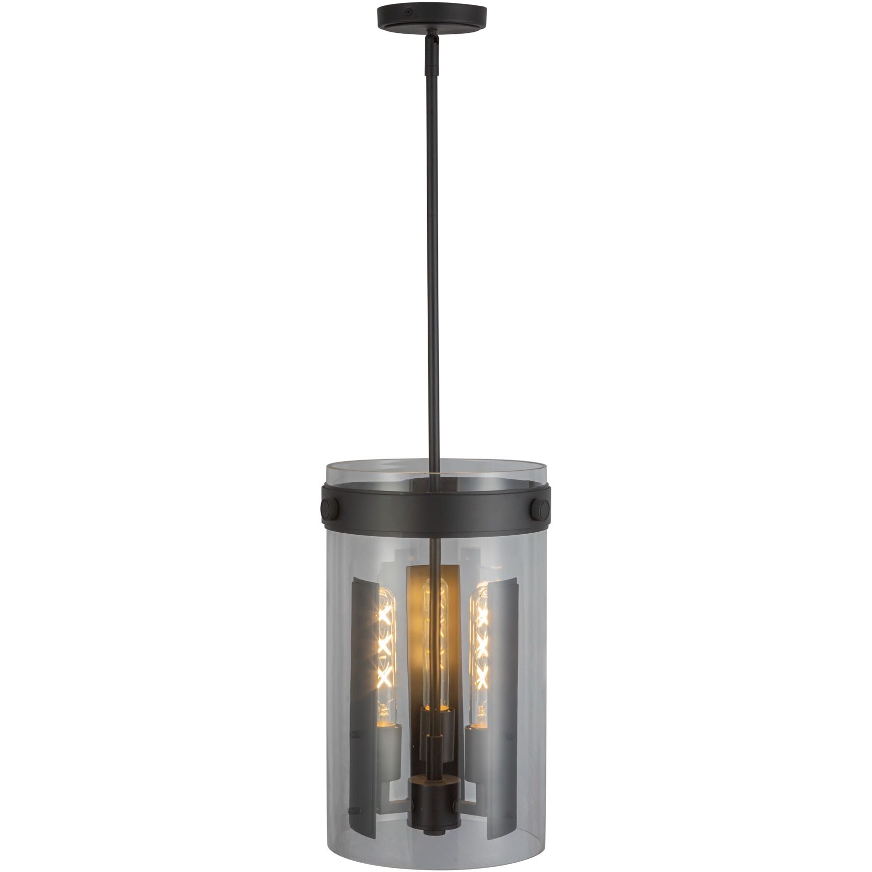 Dahlia 3 Light 10.25 inch Black Pendant Ceiling Light