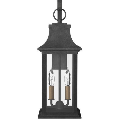 Heritage Adair LED 20 inch Aged Zinc with Antique Nickel and Heritage Brass Outdoor Wall Mount Lantern
