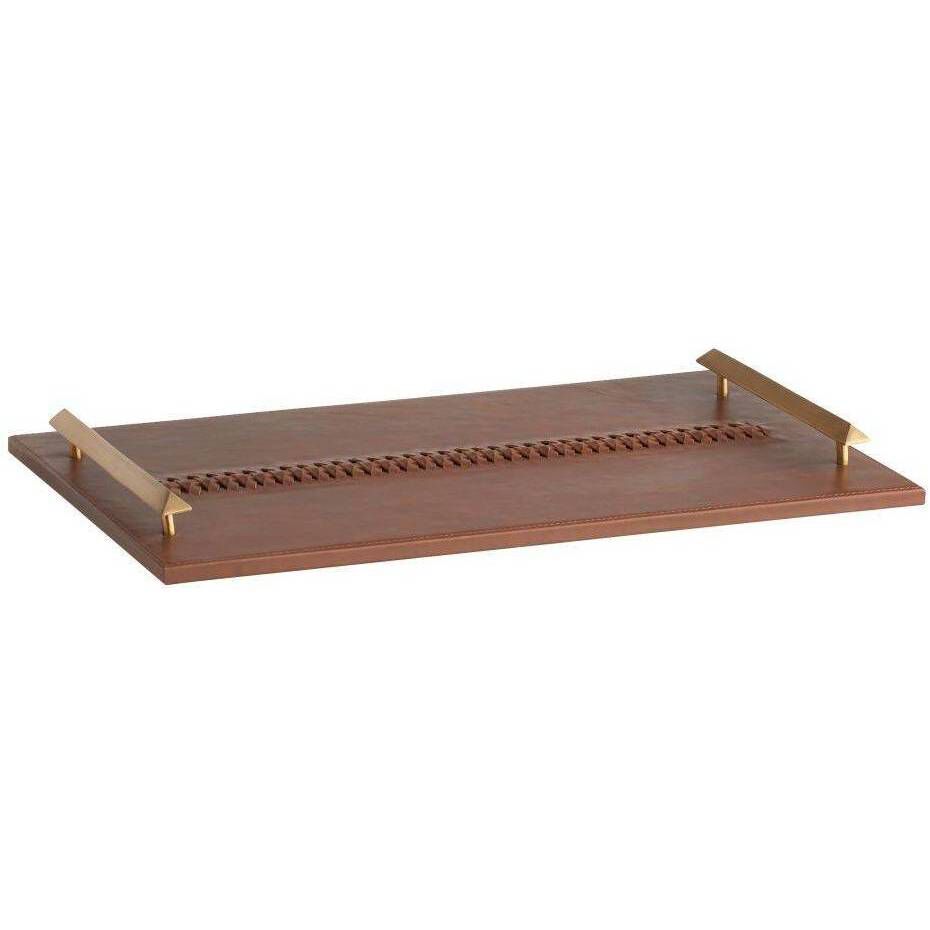 Hillebrandt Deep Russet and Antique Brass Tray