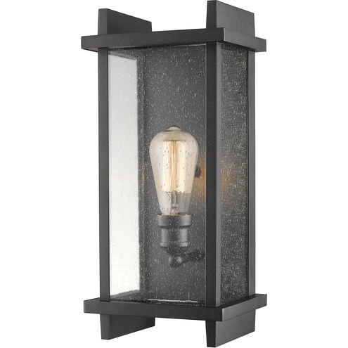 Fallow 1 Light 17.38 inch Black Outdoor Wall Light