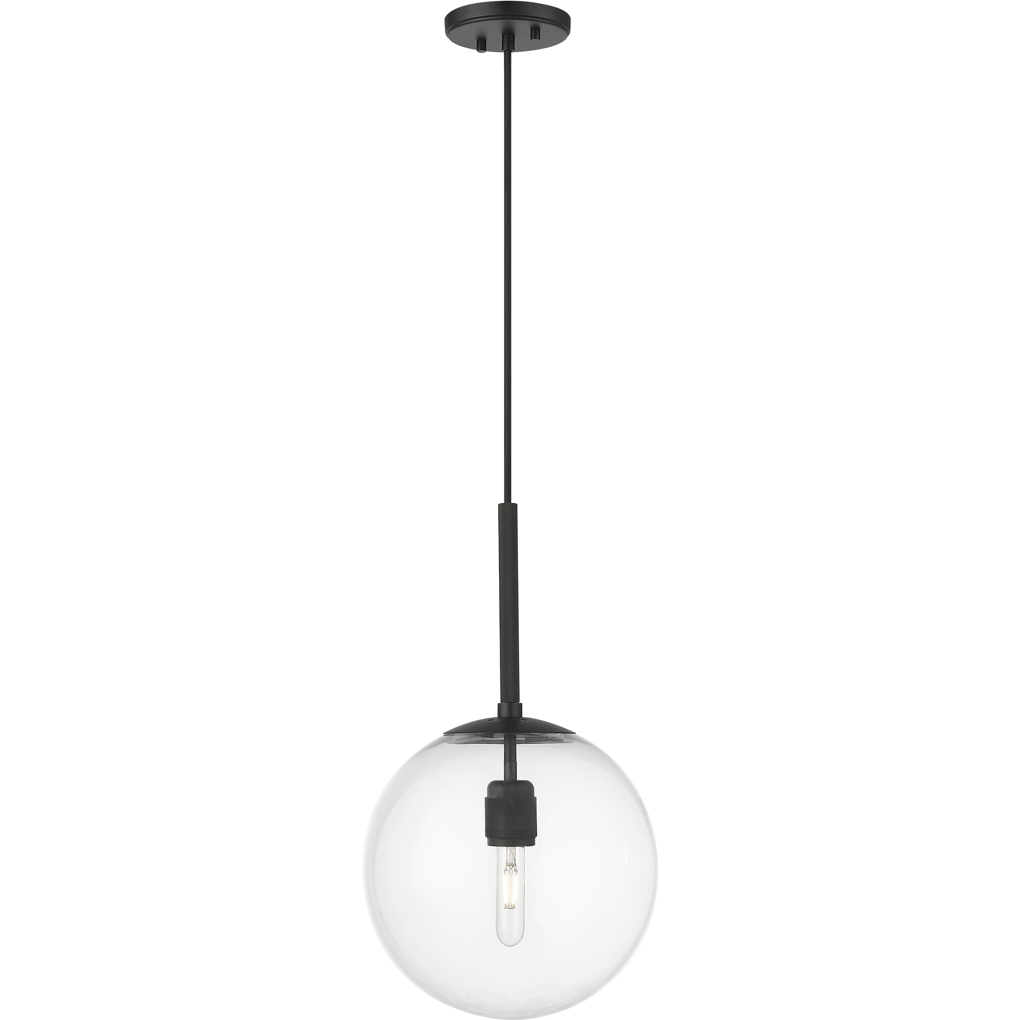 Kairo 1 Light 12 inch Matte Black Pendant Ceiling Light