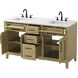 Virginia 60 X 35 inch Honey Brown Bathroom Vanity Cabinet