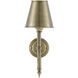Wollaton 1 Light 6 inch Light Moroccan Antique Brass Wall Sconce Wall Light, Bunny Williams Collection