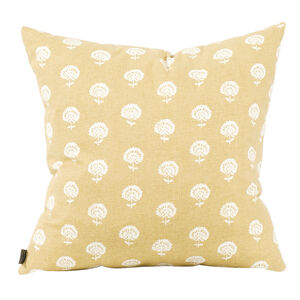 Square 20 inch Dandelion Citron Pillow, with Down Insert