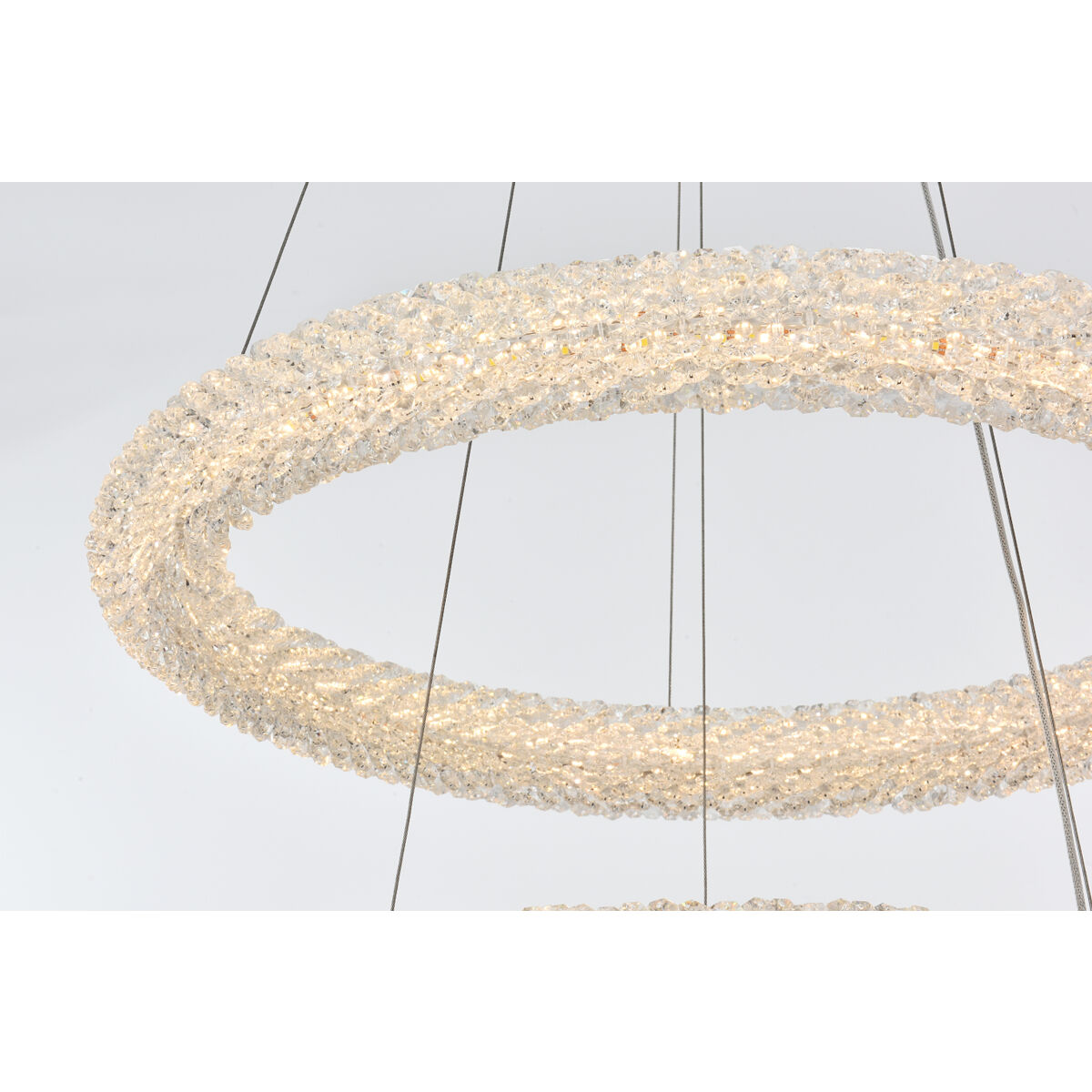 Bowen 2 Light 24 inch Satin Gold Chandelier Ceiling Light