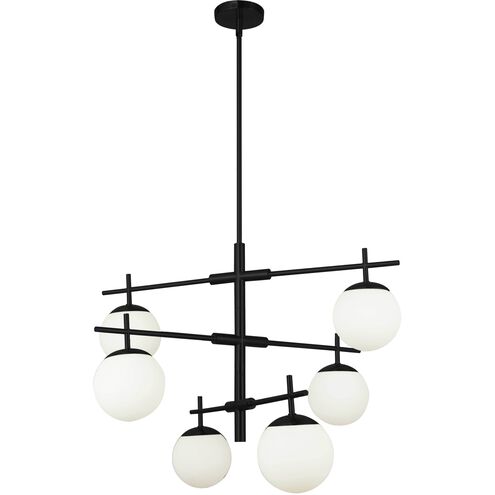 Caelia 6 Light 30 inch Matte Black Chandelier Ceiling Light