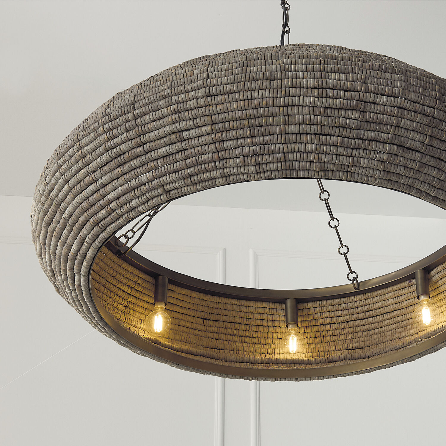 Morada 8 Light 35 inch Aegean Grey and Dark Brass Chandelier Ceiling Light