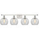 Ballston Athens LED 36 inch White and Polished Chrome Bath Vanity Light Wall Light in Clear Glass, Ballston