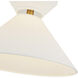 Alora Mood Chapelle Pendant Ceiling Light in Aged Gold and White Linen