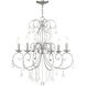 Donatella 6 Light 25 inch Brushed Nickel Chandelier Ceiling Light