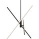 Asterisk 3 Light 27.5 inch Black Pendant Ceiling Light