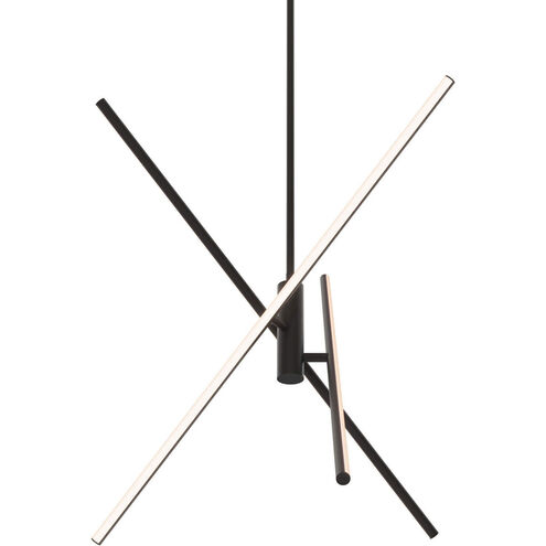 Asterisk 3 Light 27.5 inch Black Pendant Ceiling Light