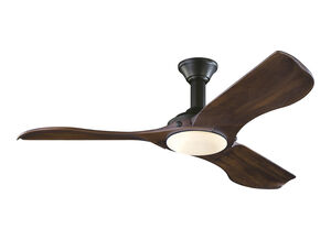 Minimalist 56 inch Matte Black with Dark Walnut Blades Ceiling Fan
