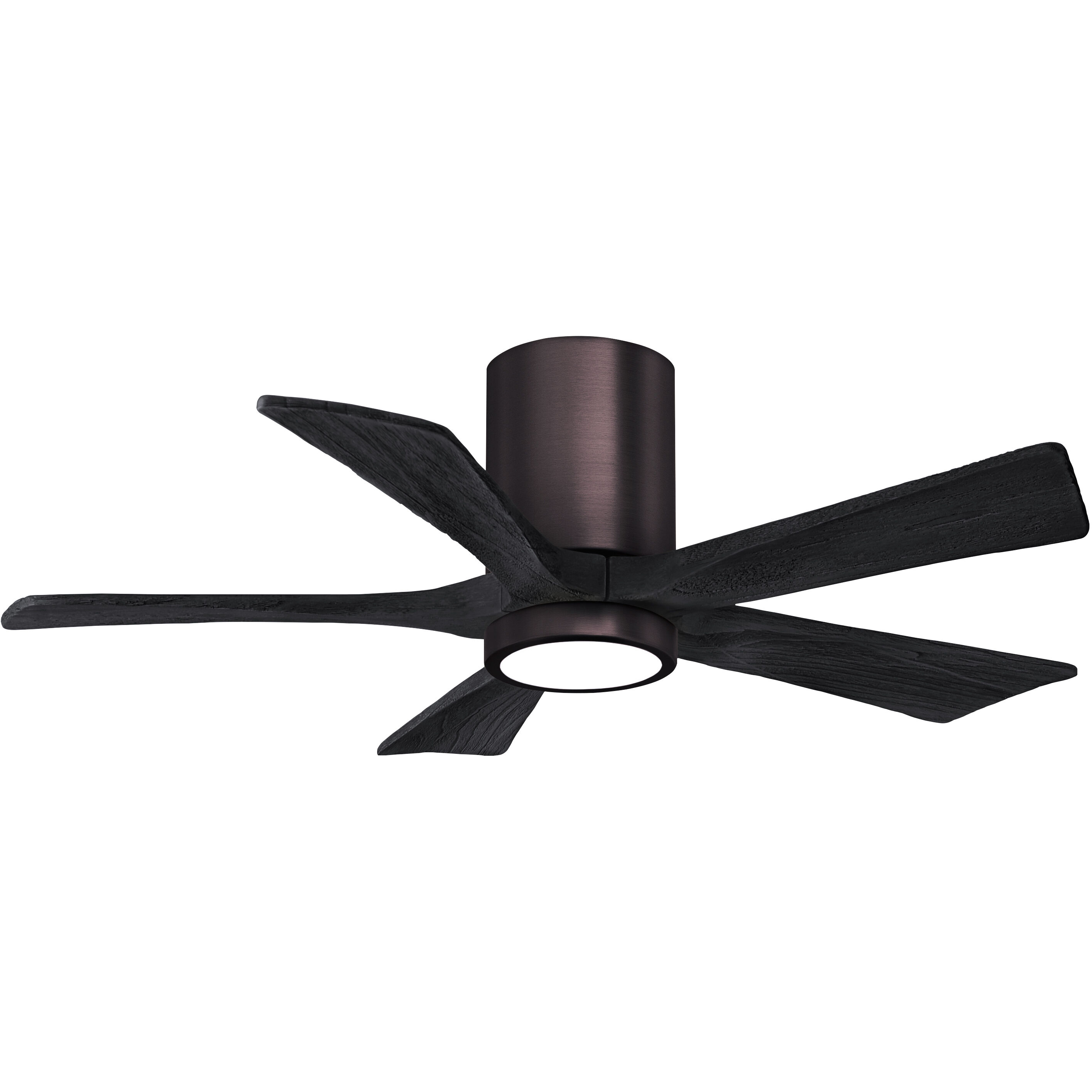 Atlas Irene-5HLK 42 inch Brushed Bronze with Matte Black Blades Flush Mount Paddle Fan, Flush Mounted
