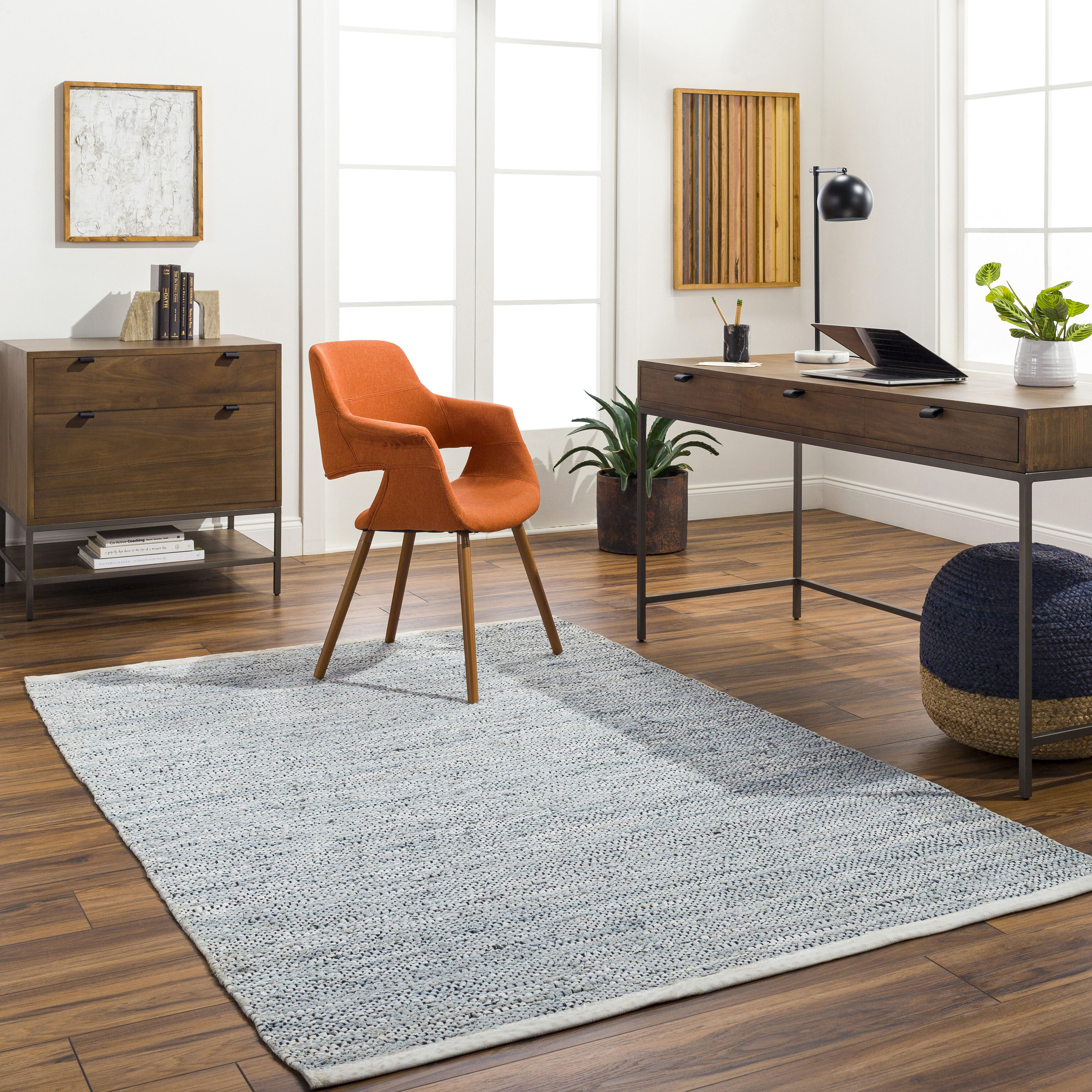 Porter 108 X 72 inch Pale Blue Rug, Rectangle