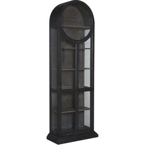 Round Top Black with Clear Cabinet