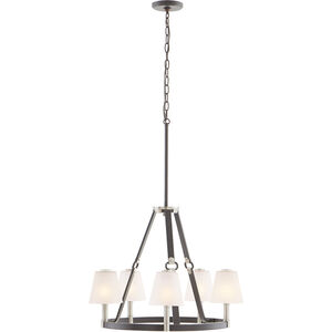 Armstrong Grove 5 Light 25 inch Espresso with Satin Nickel Chandelier Ceiling Light