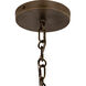 Palmela 4 Light Lacquered Bronze Convertible Chandelier Ceiling Light