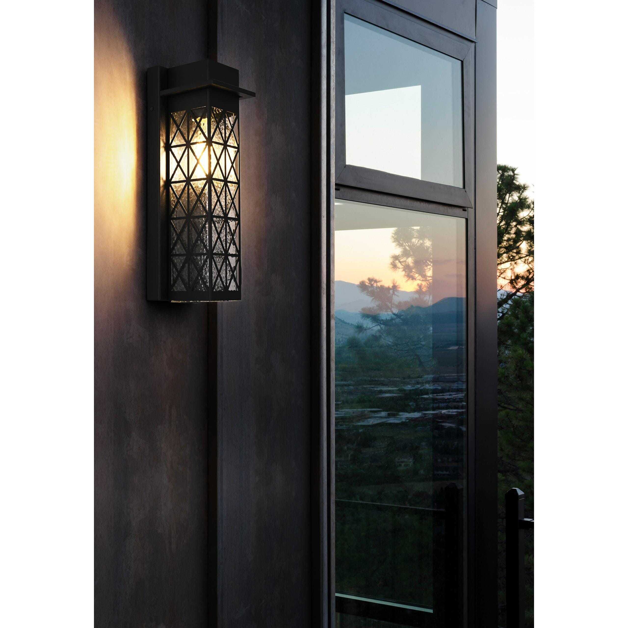 Wildey 1 Light 15 inch Black Outdoor Wall Sconce