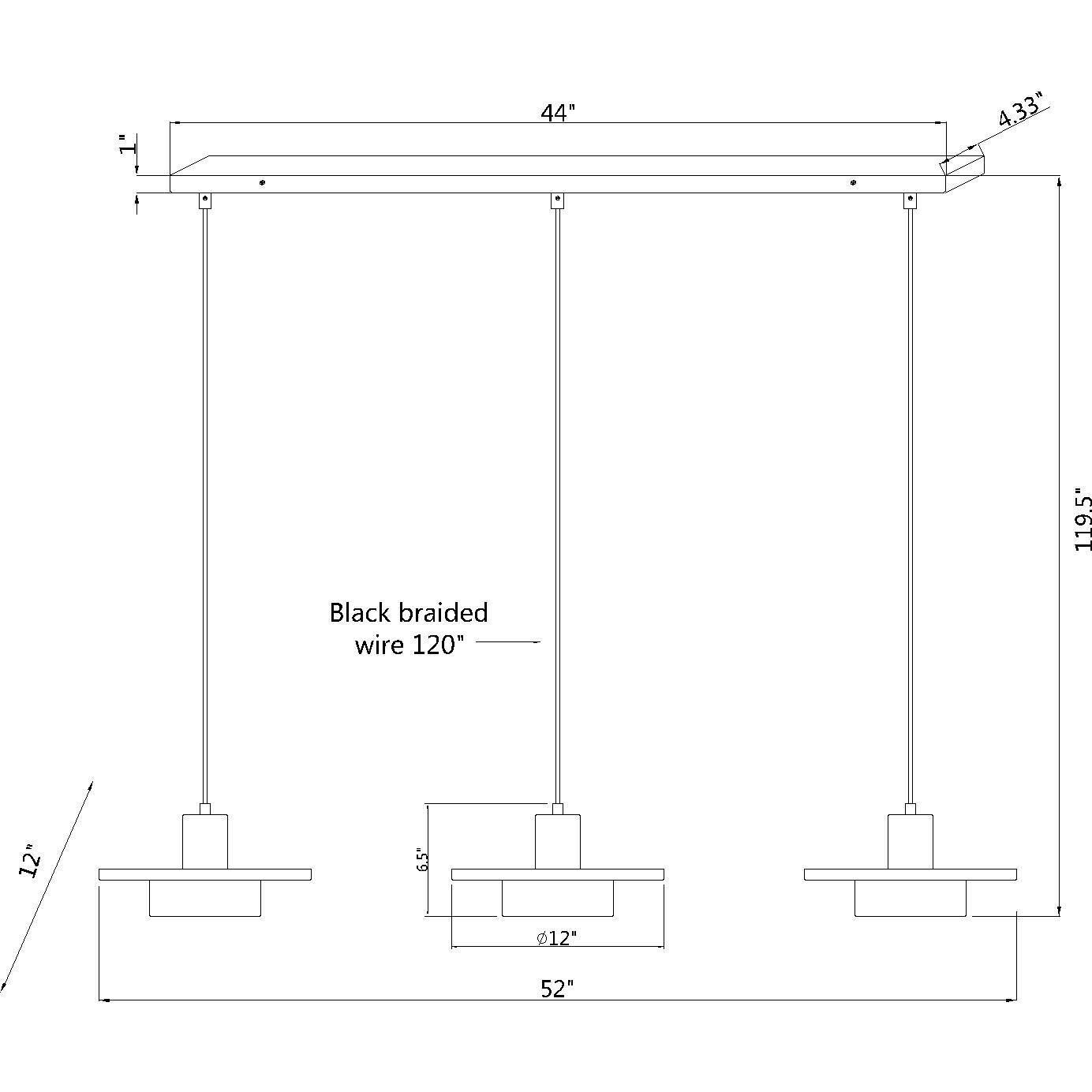 Ludo LED 52 inch Matte White and Modern Gold Linear Chandelier Ceiling Light