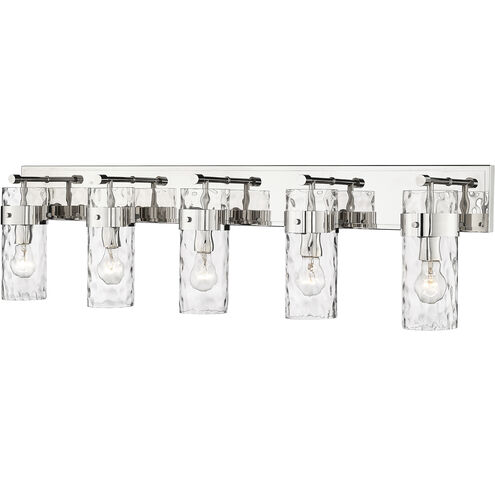 Fontaine 5 Light 44 inch Polished Nickel Vanity Wall Light