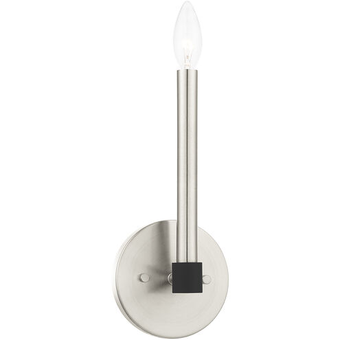 Karlstad 1 Light 5 inch Brushed Nickel with Satin Brass Accents ADA Sconce Wall Light