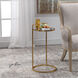 Cailin 26 X 14 inch Bright Gold Leaf Accent Table