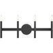 Copenhagen 4 Light 24 inch Black ADA Vanity Sconce Wall Light