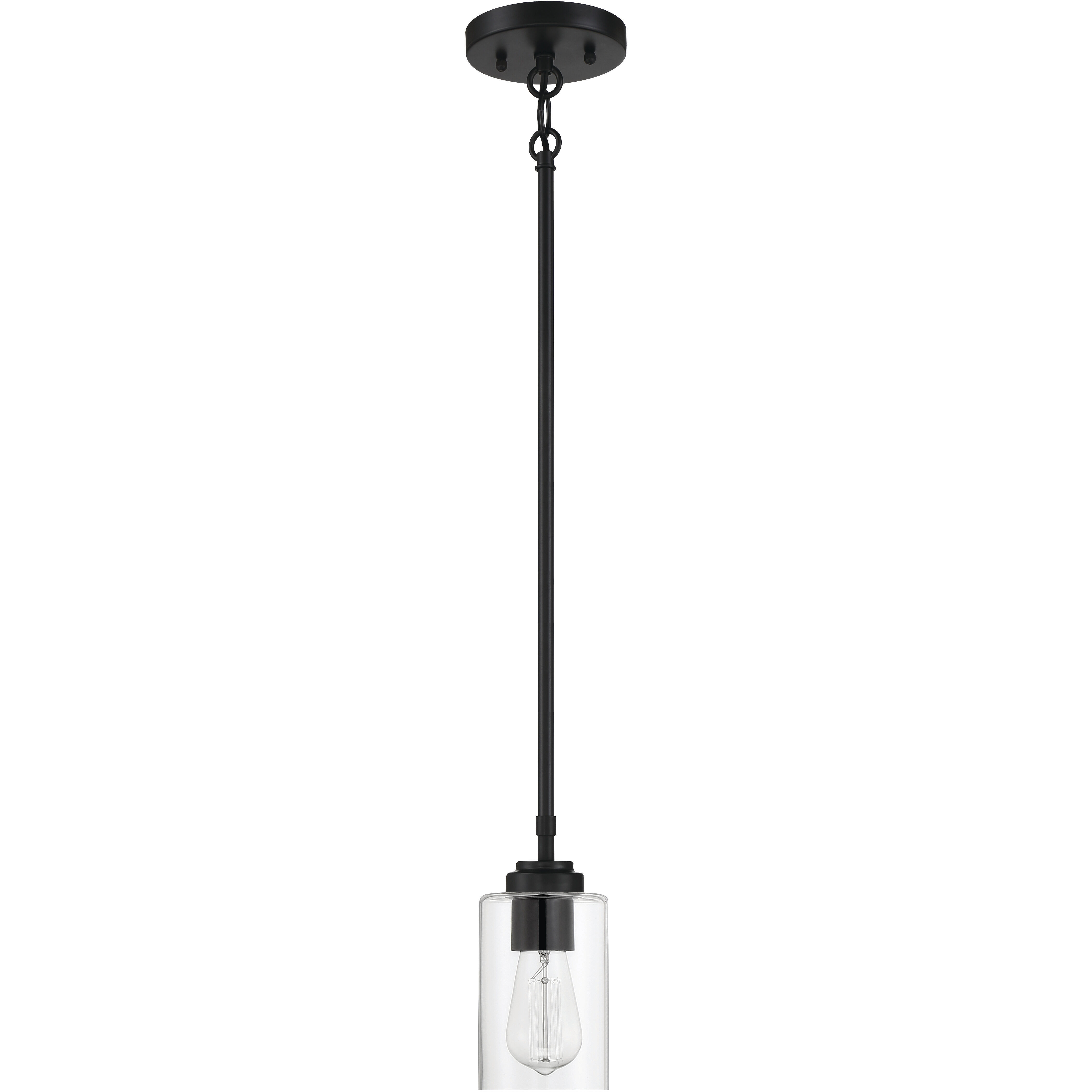 Stowe 1 Light 5 inch Flat Black Mini Pendant Ceiling Light