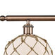 Ballston Farmhouse Rope LED 36 inch Antique Copper Island Light Ceiling Light in White Glass with Brown Rope, Ballston