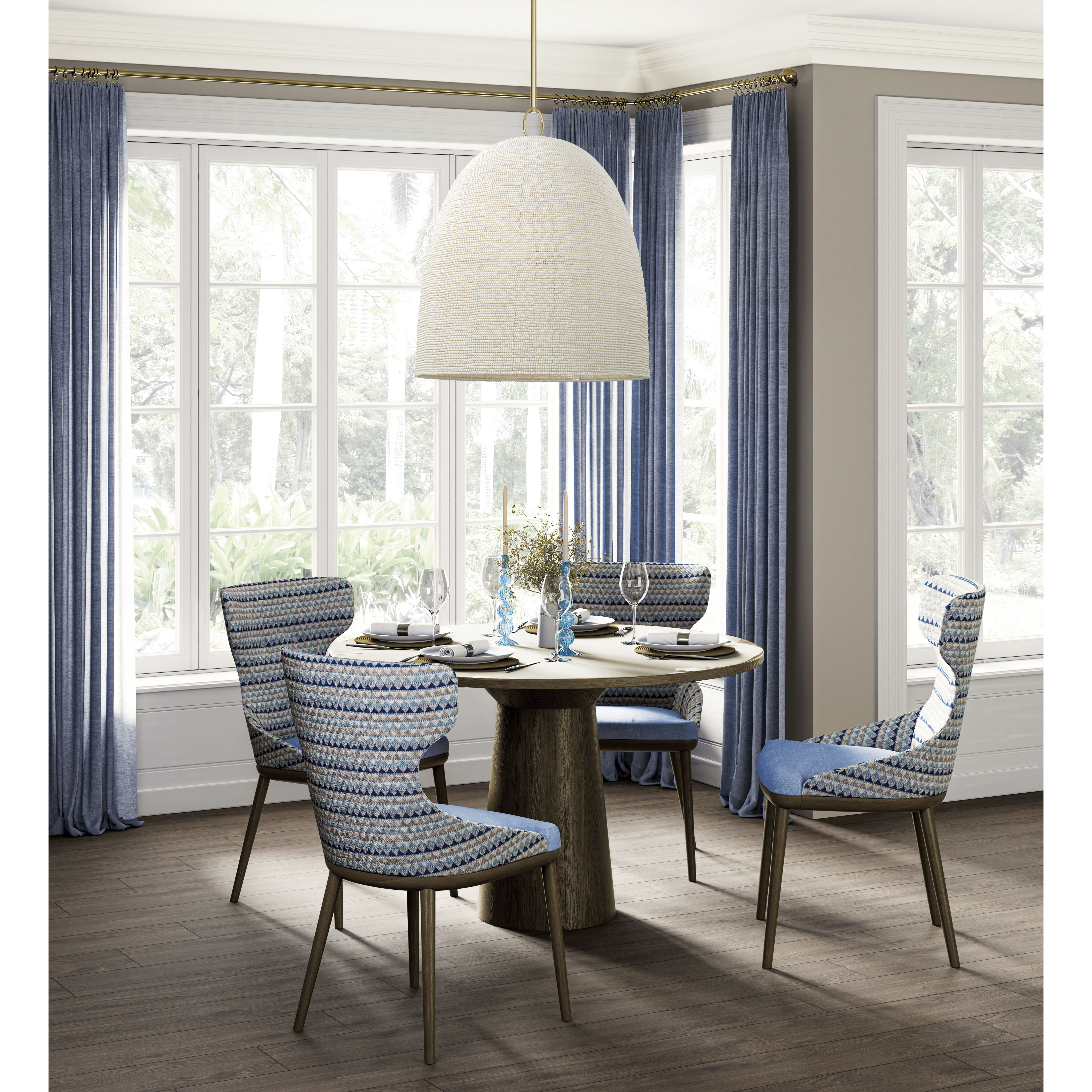 Natalia 3 Light 25 inch Aged Brass Pendant Ceiling Light