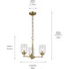Winslow 3 Light Natural Brass Mini Chandelier Ceiling Light