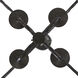 Clover 4 Light 12.5 inch Black Forged Iron Pendant Ceiling Light