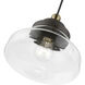 Avondale 1 Light 9 inch Bronze with Antique Brass Accent Mini Pendant Ceiling Light